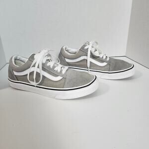 Vans Old Skool Gray Mens 6.5 Womens 8.0 Canvas & Suede Skater Shoes Street wear